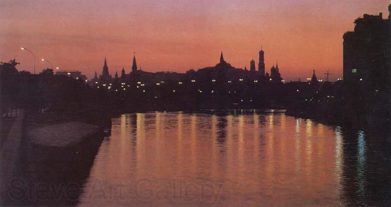 unknow artist Kremlin by Night Norge oil painting art